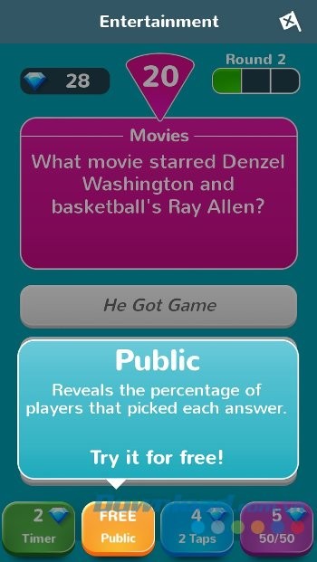 Sử dụng power-up