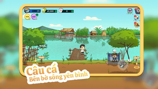 Tham gia câu cá bên bờ yên bình