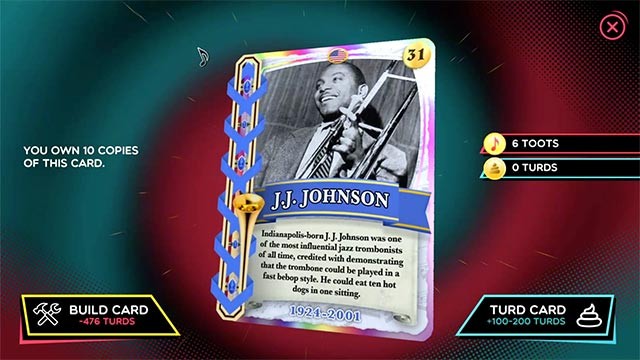 Chơi nhạc và kiếm tiền để mở khóa bộ sưu tập thẻ bài Tromboner