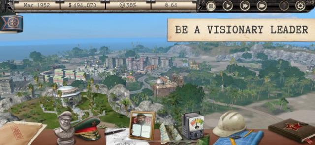 Trở thành một nhà lãnh đạo có tầm nhìn trong game Tropico cho iOS