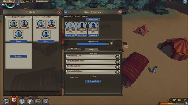 Lựa chọn bài hát biểu diễn, tần suất và nơi tập luyện cũng như kịch bản cuối cùng