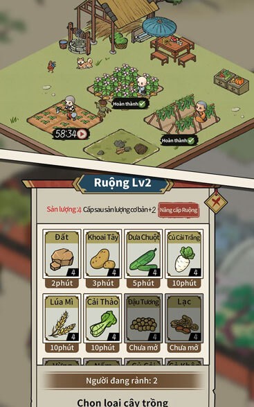 Trồng trọt trong khuôn viên chùa