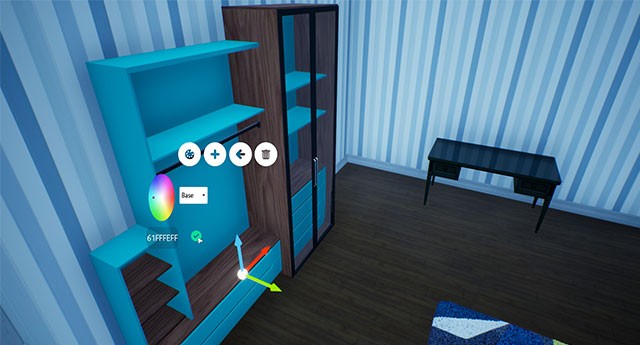 Thoải mái thay đổi màu sắc, di chuyển và xoay đồ vật... trong khi thiết kế nội thất