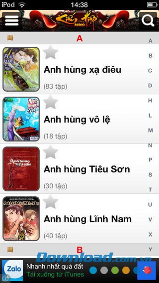 Truyện kiếm hiệp audio for iOS