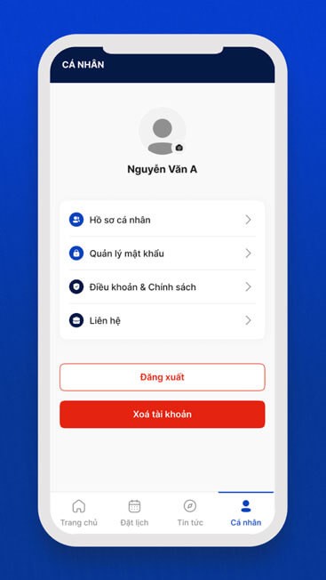 Trang cá nhân tài khoản TTDK