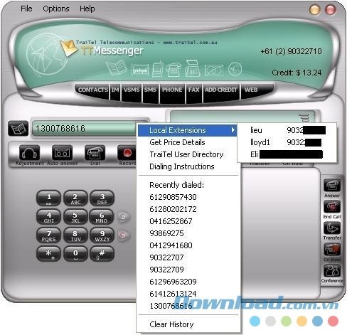 TTMessenger sở hữu nhiều tính năng hữu ích