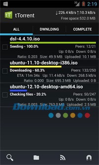 tTorrent Lite for Android