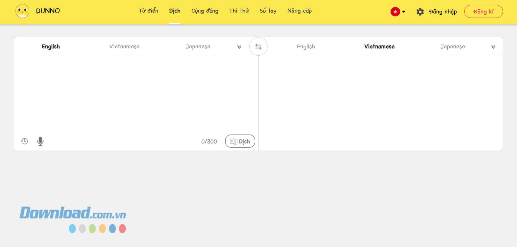 Tra cứu, dịch tiếng Anh trên Từ điển Anh Việt Dunno
