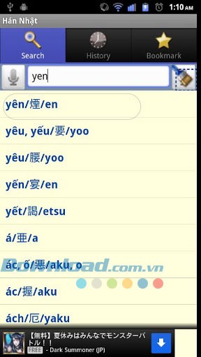 Tu dien Han Nhat for Android