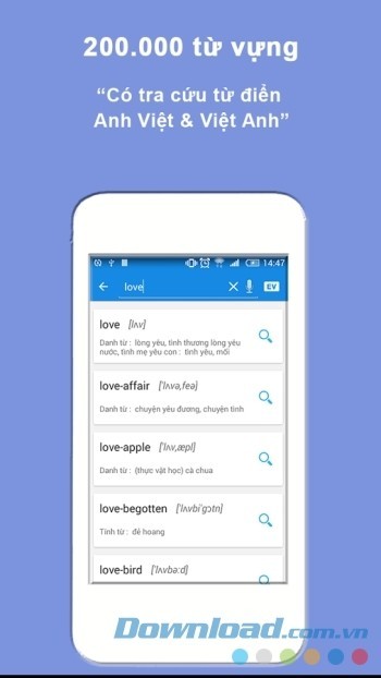 200.000 từ vựng có tra cứu từ điển Anh Việt, Việt Anh