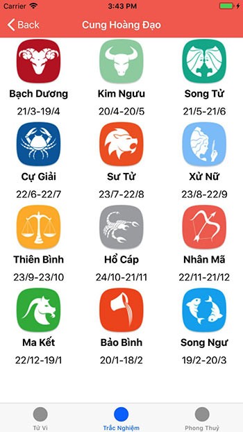 Tử vi 12 cung Hoàng Đạo