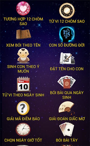 Tử vi trọn đời cho Android