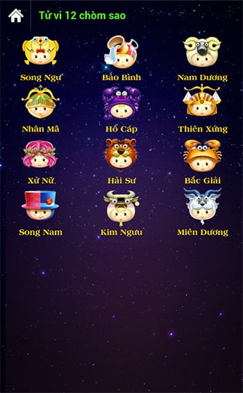 Tử vi 12 chòm sao