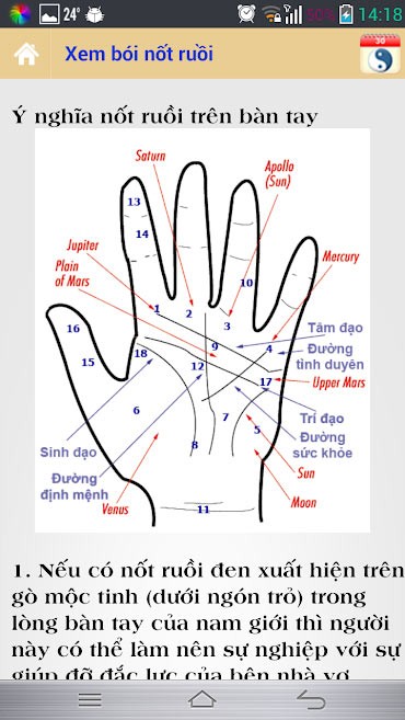 Xem bói nốt ruồi