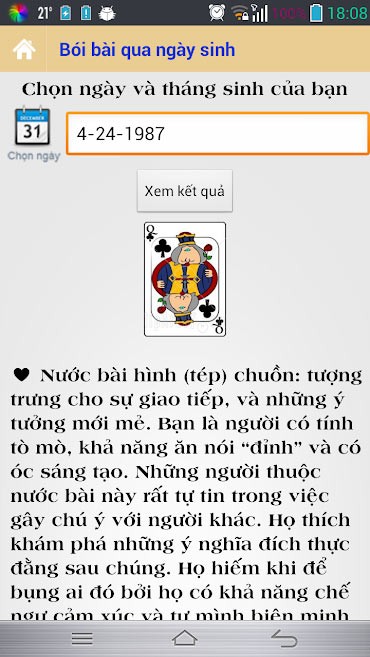 Bói bài qua ngày sinh
