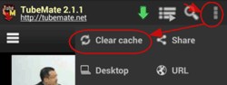 Xóa bộ nhớ đệm trong TubeMate