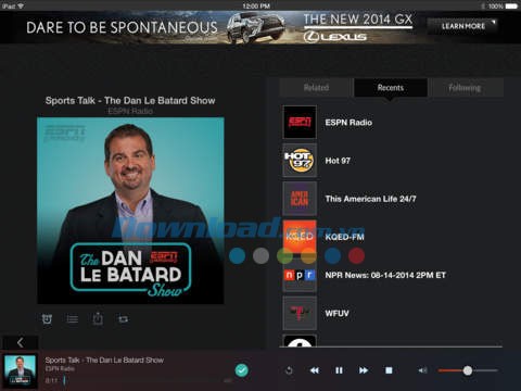 TuneIn Radio cho iOS