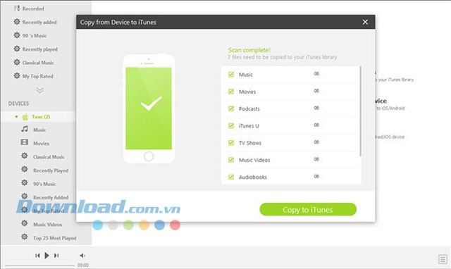 Chép nhạc sang iTunes dễ dàng