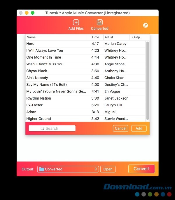 Thêm file nhạc và tiến hành chuyển đổi hàng loạt