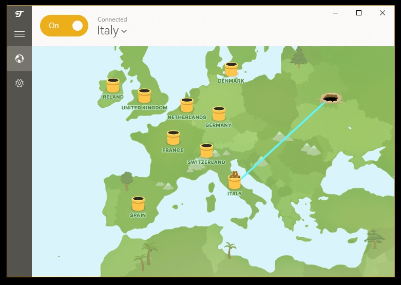 Phần mềm VPN TunnelBear giúp bảo vệ sự riêng tư