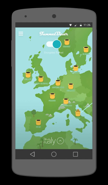 Cài đặt TunnelBear trên Android