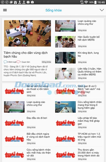 Tuổi trẻ Online cho Android