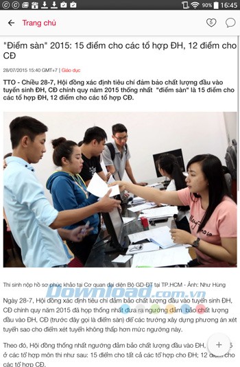 Tuổi trẻ Online cho Android