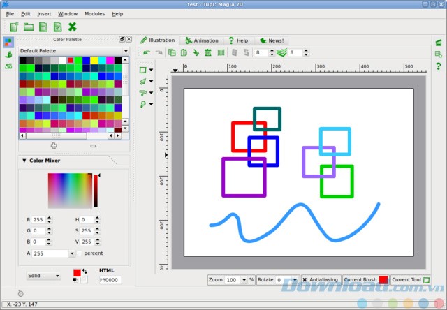 Bảng màu của Tupi