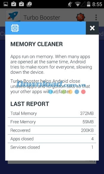 Báo cáo bộ nhớ của Turbo Booster