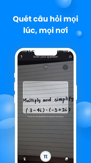 Quét câu hỏi bài tập mọi lúc mọi nơi