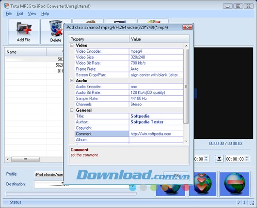 Tutu MPEG to iPod Converter