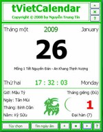 tVietCalendar 2017 2.0 - Ứng dụng lịch Việt cho Desktop