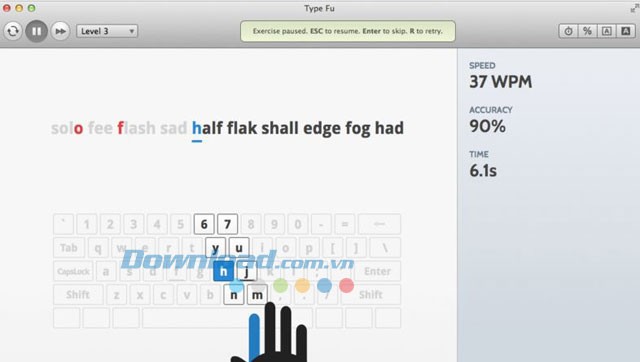 Thông tin về mức độ chính xác sau từng bài học