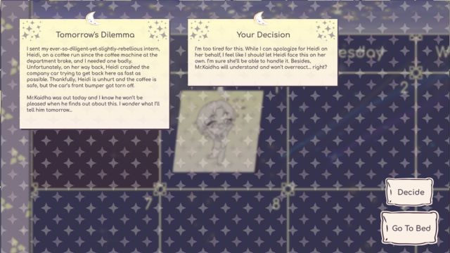 Đánh máy nhanh và chính xác để viết ra những suy nghĩ của Ada trước khi ngủ