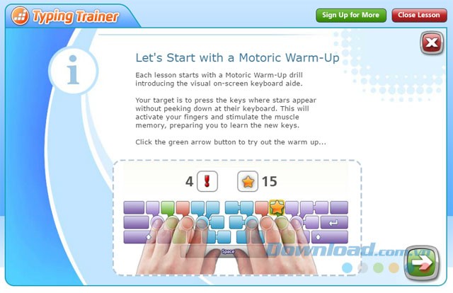 Bắt đầu với bài khởi động nhẹ nhàng