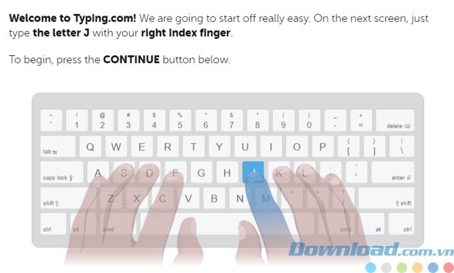 Tập đánh máy từ cấp độ dễ nhất