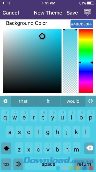 Theme bàn phím đa dạng