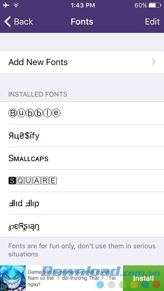 Đổi phông chữ trên iPhone