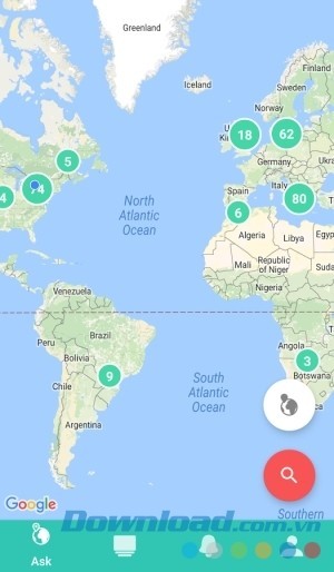 Bản đồ trên uCiC cho Android