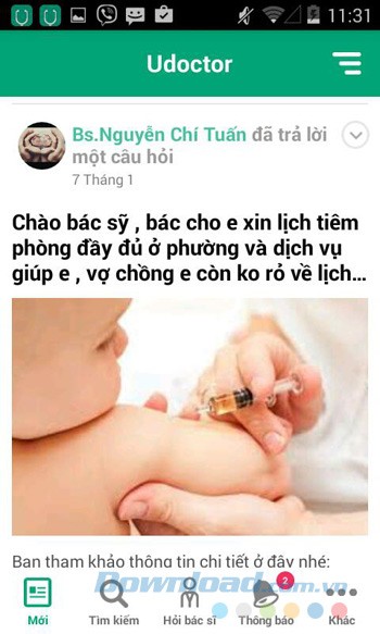 Giao diện chính của Udoctor