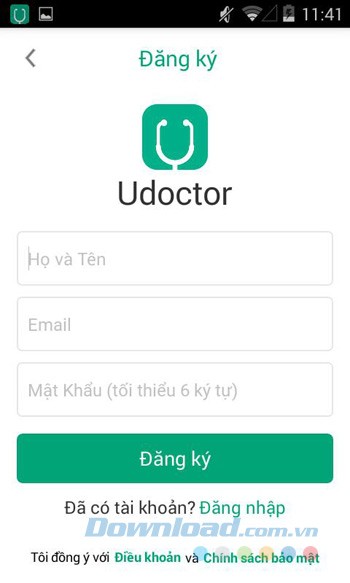Đăng ký tài khoản Udoctor