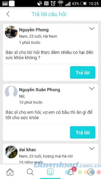 Trả lời câu hỏi bệnh nhân