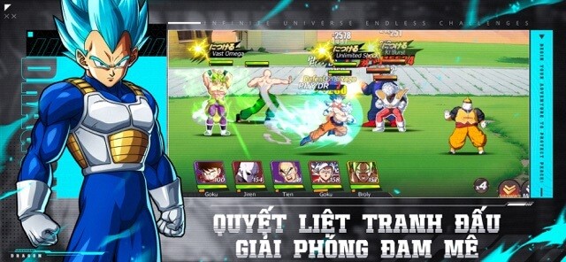 Chiến đấu với kẻ thù để bảo vệ hòa bình trong game Ultimate Evolution: Saiyan