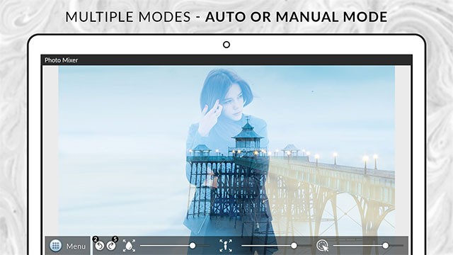 Chọn chế độ blend ảnh thủ công hoặc tự động tùy theo nhu cầu
