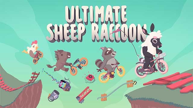 Ultimate Sheep Raccoon là game thú đua xe đạp siêu vui nhộn