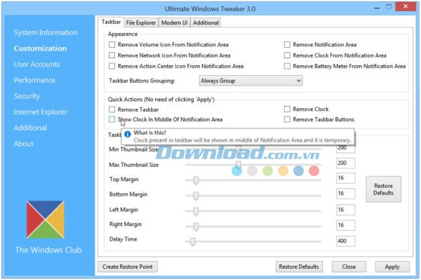 Ultimate Windows Tweaker