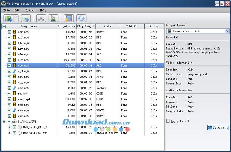 UM Total Media to HD Converter