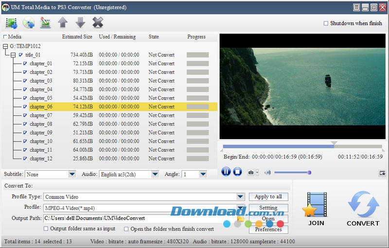 UM Total Media to PS3 Converter