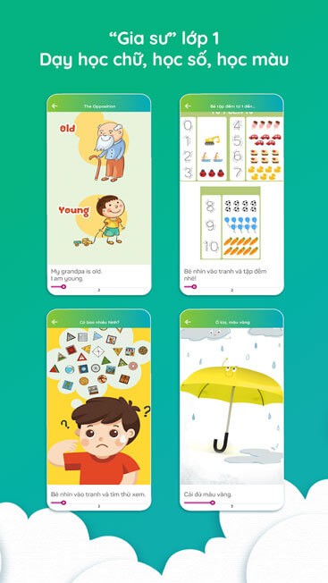 Dạy học chữ, học số, học màu