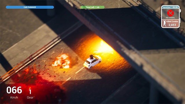 Vừa lái xe vừa bắn súng trong trận chiến nhịp độ cao của Undead At Dawn game